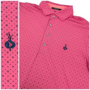 Greyson Mens G Cross Wolf Polo Shirt Mens Large Pink Performance Trinity Falls